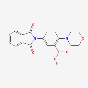 molecular formula C19H16N2O5 B3592493 5-(1,3-dioxo-1,3-dihydro-2H-isoindol-2-yl)-2-(4-morpholinyl)benzoic acid 