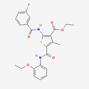 ETHYL 5-[(2-ETHOXYPHENYL)CARBAMOYL]-2-(3-FLUOROBENZAMIDO)-4-METHYLTHIOPHENE-3-CARBOXYLATE