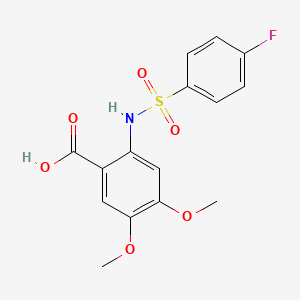 2-(4-FLUOROBENZENESULFONAMIDO)-4,5-DIMETHOXYBENZOIC ACID