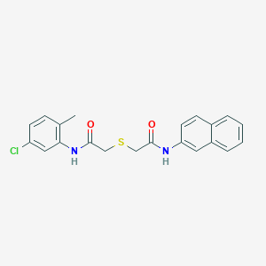 molecular formula C21H19ClN2O2S B3592575 2-({2-[(5-chloro-2-methylphenyl)amino]-2-oxoethyl}thio)-N-2-naphthylacetamide 