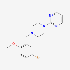 molecular formula C16H19BrN4O B3592599 2-[4-(5-bromo-2-methoxybenzyl)-1-piperazinyl]pyrimidine 