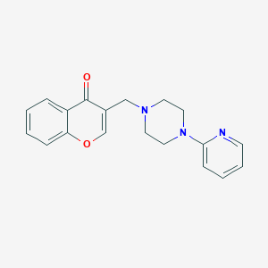 molecular formula C19H19N3O2 B3592619 3-{[4-(2-pyridinyl)-1-piperazinyl]methyl}-4H-chromen-4-one 