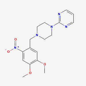 2-[4-[(4,5-dimethoxy-2-nitrophenyl)methyl]piperazin-1-yl]pyrimidine