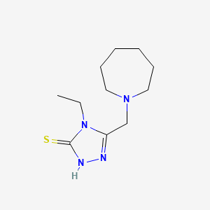 molecular formula C11H20N4S B3592640 3-(azepan-1-ylmethyl)-4-ethyl-1H-1,2,4-triazole-5-thione 