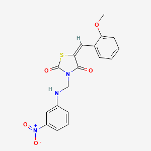 5-(2-methoxybenzylidene)-3-{[(3-nitrophenyl)amino]methyl}-1,3-thiazolidine-2,4-dione