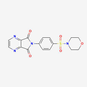 molecular formula C16H14N4O5S B3592668 6-[4-(morpholin-4-ylsulfonyl)phenyl]-5H-pyrrolo[3,4-b]pyrazine-5,7(6H)-dione 