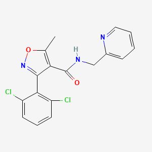 3-(2,6-dichlorophenyl)-5-methyl-N-(pyridin-2-ylmethyl)-1,2-oxazole-4-carboxamide