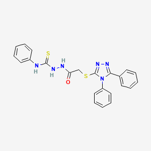 2-{[(4,5-diphenyl-4H-1,2,4-triazol-3-yl)thio]acetyl}-N-phenylhydrazinecarbothioamide