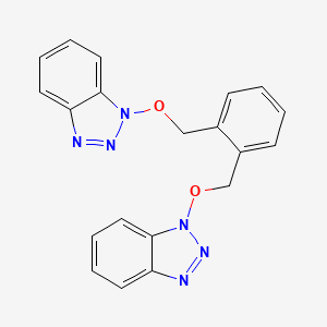 molecular formula C20H16N6O2 B3592746 1,1'-[benzene-1,2-diylbis(methanediyloxy)]bis(1H-benzotriazole) 