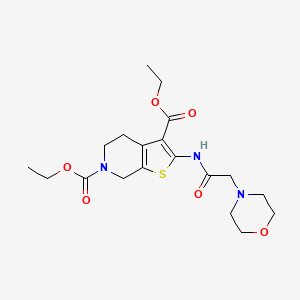 diethyl 2-[(2-morpholin-4-ylacetyl)amino]-5,7-dihydro-4H-thieno[2,3-c]pyridine-3,6-dicarboxylate