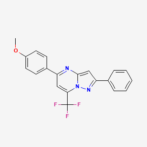 5-(4-methoxyphenyl)-2-phenyl-7-(trifluoromethyl)pyrazolo[1,5-a]pyrimidine