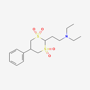 N,N-diethyl-2-(1,1,3,3-tetraoxido-5-phenyl-1,3-dithian-2-yl)ethanamine