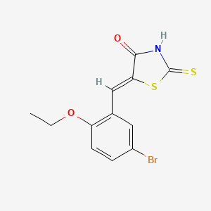 molecular formula C12H10BrNO2S2 B3592799 5-(5-bromo-2-ethoxybenzylidene)-2-thioxo-1,3-thiazolidin-4-one 