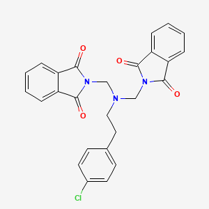 molecular formula C26H20ClN3O4 B3592844 2-({[2-(4-CHLOROPHENYL)ETHYL][(1,3-DIOXO-2,3-DIHYDRO-1H-ISOINDOL-2-YL)METHYL]AMINO}METHYL)-2,3-DIHYDRO-1H-ISOINDOLE-1,3-DIONE 