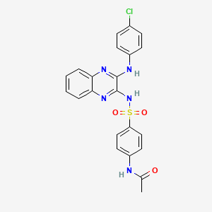 N-[4-[[3-(4-chloroanilino)quinoxalin-2-yl]sulfamoyl]phenyl]acetamide