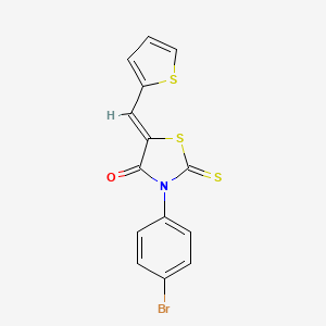 3-(4-bromophenyl)-5-(2-thienylmethylene)-2-thioxo-1,3-thiazolidin-4-one