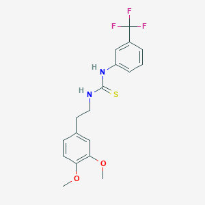 molecular formula C18H19F3N2O2S B3592876 1-[2-(3,4-Dimethoxyphenyl)ethyl]-3-[3-(trifluoromethyl)phenyl]thiourea 