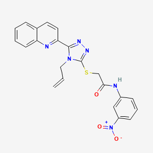 N-(3-nitrophenyl)-2-{[4-(prop-2-en-1-yl)-5-(quinolin-2-yl)-4H-1,2,4-triazol-3-yl]sulfanyl}acetamide