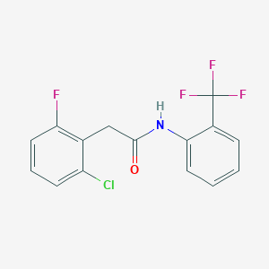 molecular formula C15H10ClF4NO B3592924 2-(2-chloro-6-fluorophenyl)-N-[2-(trifluoromethyl)phenyl]acetamide 