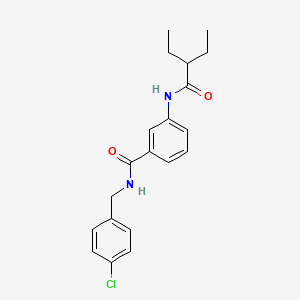 N-[(4-CHLOROPHENYL)METHYL]-3-(2-ETHYLBUTANAMIDO)BENZAMIDE