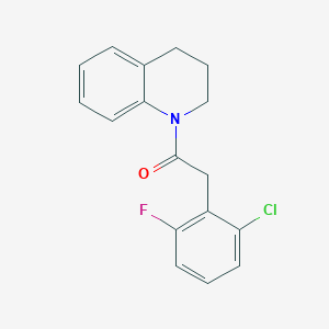 molecular formula C17H15ClFNO B3592937 2-(2-CHLORO-6-FLUOROPHENYL)-1-(1,2,3,4-TETRAHYDROQUINOLIN-1-YL)ETHAN-1-ONE 