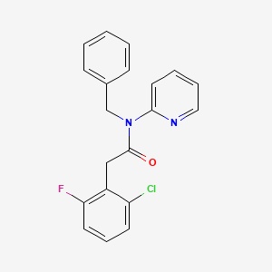 molecular formula C20H16ClFN2O B3592942 N-benzyl-2-(2-chloro-6-fluorophenyl)-N-(pyridin-2-yl)acetamide 