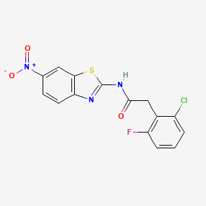 2-(2-chloro-6-fluorophenyl)-N-(6-nitro-1,3-benzothiazol-2-yl)acetamide