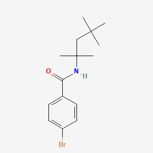 molecular formula C15H22BrNO B3592973 4-bromo-N-(2,4,4-trimethylpentan-2-yl)benzamide 