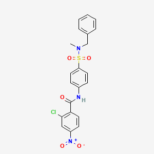 molecular formula C21H18ClN3O5S B3592981 N-(4-{[benzyl(methyl)amino]sulfonyl}phenyl)-2-chloro-4-nitrobenzamide 