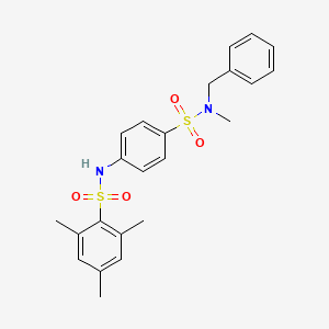 N-{4-[BENZYL(METHYL)SULFAMOYL]PHENYL}-2,4,6-TRIMETHYLBENZENE-1-SULFONAMIDE