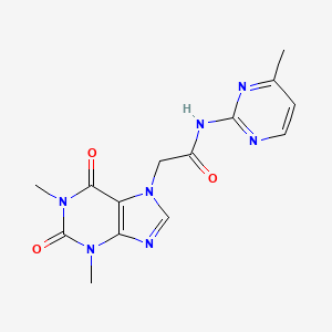 2-(1,3-dimethyl-2,6-dioxo-1,2,3,6-tetrahydro-7H-purin-7-yl)-N-(4-methyl-2-pyrimidinyl)acetamide