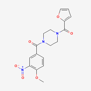 [4-(2-FURYLCARBONYL)PIPERAZINO](4-METHOXY-3-NITROPHENYL)METHANONE