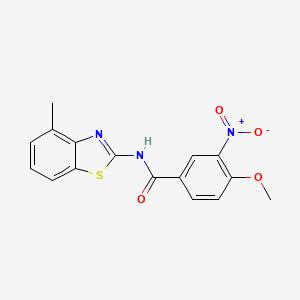 4-methoxy-N-(4-methyl-1,3-benzothiazol-2-yl)-3-nitrobenzamide