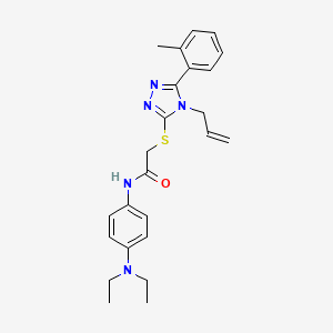 molecular formula C24H29N5OS B3593056 2-{[4-allyl-5-(2-methylphenyl)-4H-1,2,4-triazol-3-yl]thio}-N-[4-(diethylamino)phenyl]acetamide 