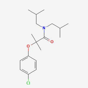 molecular formula C18H28ClNO2 B3593067 2-(4-chlorophenoxy)-2-methyl-N,N-bis(2-methylpropyl)propanamide 