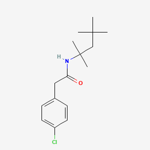 molecular formula C16H24ClNO B3593069 2-(4-chlorophenyl)-N-(2,4,4-trimethylpentan-2-yl)acetamide 