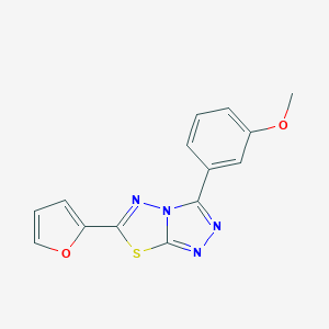 B359307 3-[6-(2-Furyl)[1,2,4]triazolo[3,4-b][1,3,4]thiadiazol-3-yl]phenyl methyl ether CAS No. 843621-64-7