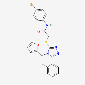 N-(4-bromophenyl)-2-[[4-(furan-2-ylmethyl)-5-(2-methylphenyl)-1,2,4-triazol-3-yl]sulfanyl]acetamide