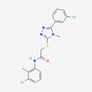 N-(3-chloro-2-methylphenyl)-2-{[5-(3-chlorophenyl)-4-methyl-4H-1,2,4-triazol-3-yl]thio}acetamide