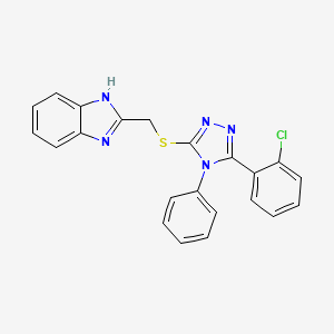 2-[[5-(2-chlorophenyl)-4-phenyl-1,2,4-triazol-3-yl]sulfanylmethyl]-1H-benzimidazole