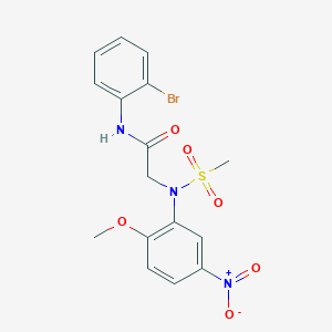 N~1~-(2-bromophenyl)-N~2~-(2-methoxy-5-nitrophenyl)-N~2~-(methylsulfonyl)glycinamide