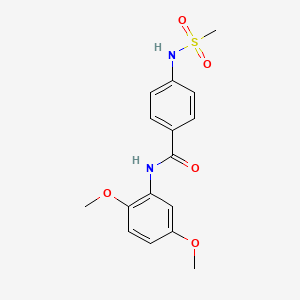 molecular formula C16H18N2O5S B3593177 N-(2,5-dimethoxyphenyl)-4-[(methylsulfonyl)amino]benzamide 