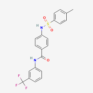 4-{[(4-methylphenyl)sulfonyl]amino}-N-[3-(trifluoromethyl)phenyl]benzamide