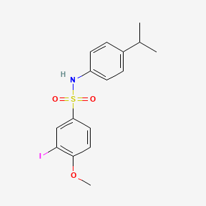 molecular formula C16H18INO3S B3593254 3-iodo-N-(4-isopropylphenyl)-4-methoxybenzenesulfonamide 