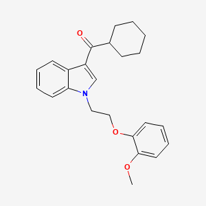 molecular formula C24H27NO3 B3593262 3-CYCLOHEXANECARBONYL-1-[2-(2-METHOXYPHENOXY)ETHYL]-1H-INDOLE 