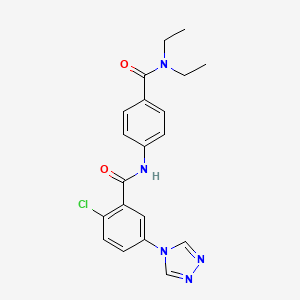 2-chloro-N-{4-[(diethylamino)carbonyl]phenyl}-5-(4H-1,2,4-triazol-4-yl)benzamide