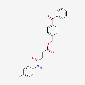 molecular formula C25H23NO4 B3593313 4-Benzoylbenzyl 4-oxo-4-(4-toluidino)butanoate 