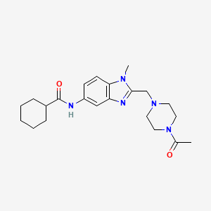 N-{2-[(4-ACETYLPIPERAZIN-1-YL)METHYL]-1-METHYL-1H-1,3-BENZODIAZOL-5-YL}CYCLOHEXANECARBOXAMIDE