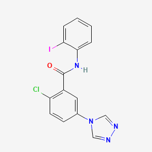 2-chloro-N-(2-iodophenyl)-5-(1,2,4-triazol-4-yl)benzamide