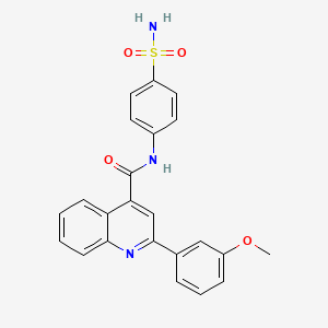 N-[4-(aminosulfonyl)phenyl]-2-(3-methoxyphenyl)-4-quinolinecarboxamide